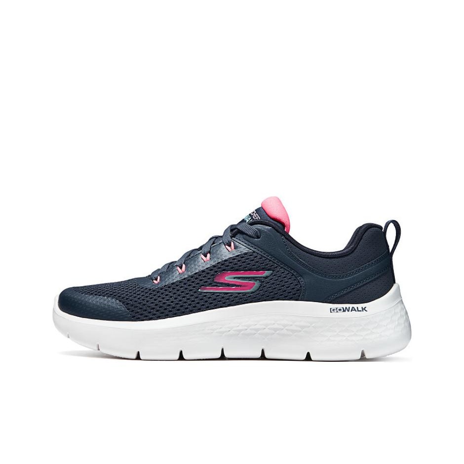 Running Shoes - スケッチャーズ ゴー ウォーク フリーズ コンフォート、クッション性に優れた、耐摩耗性、通気性に優れた、ローカットのランニングシューズ、レディース、ブラック、レッド、124817-NVCL