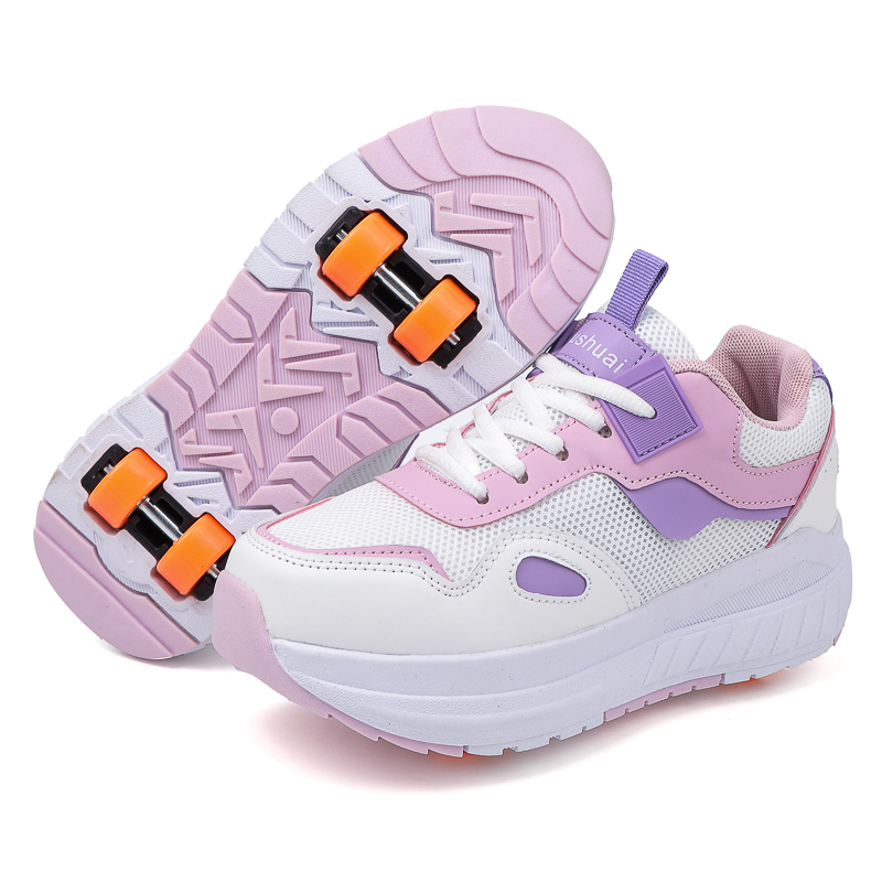 子供用ローラースケート、4輪、取り外し可能な車輪付きスニーカ - Women'S Shoes のレビューと価格