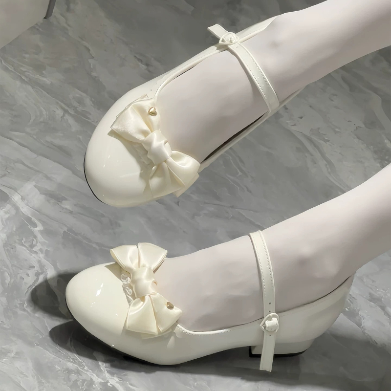 日本オリジナル甘いキュートなロリータ弓女性の靴ローヒールパン - Women'S Shoes のレビューと価格