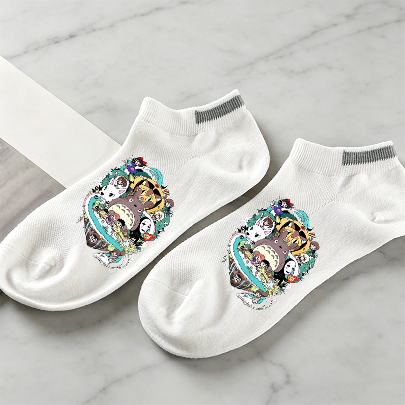 トトロ女性ボートソックス通気性ソフトコットンソックスセット女 - Women'S Shoes のレビューと価格