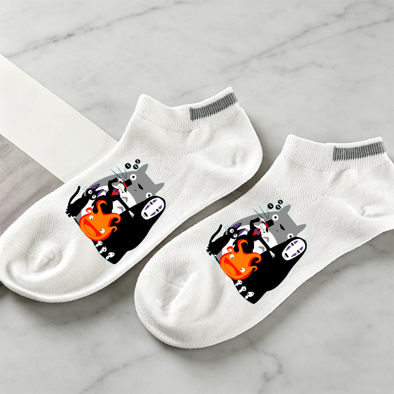 トトロ女性ボートソックス通気性ソフトコットンソックスセット女 - Women'S Shoes のレビューと価格